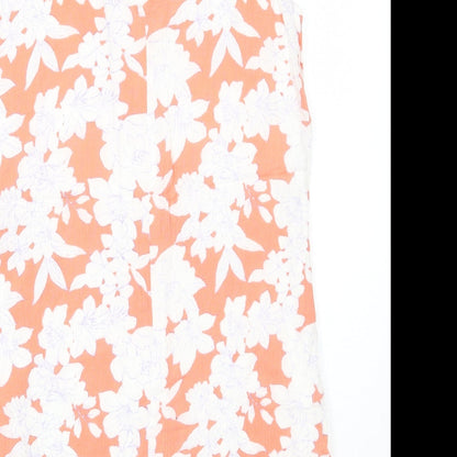 Forever21 Womens Orange Floral  A-Line  Size M