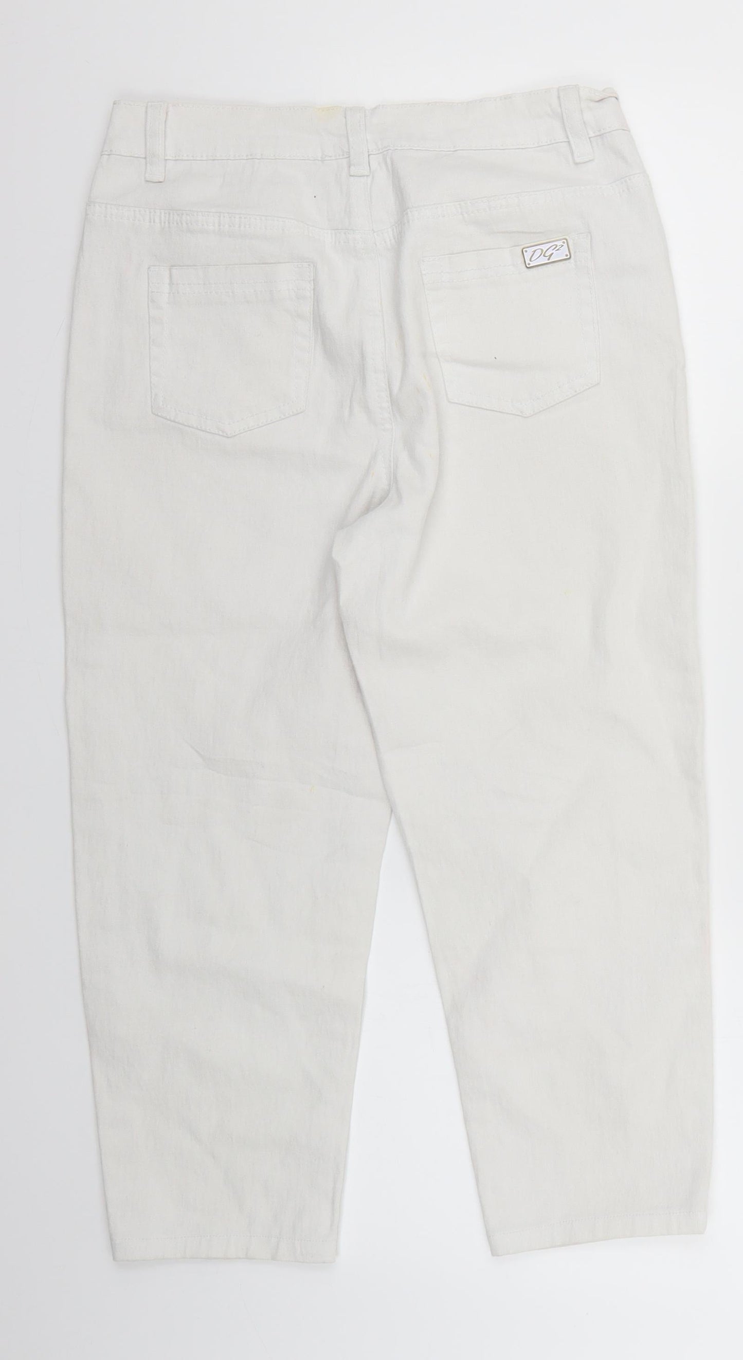 Dianne Gillman Womens White   Cropped Jeans Size 8 L20 in