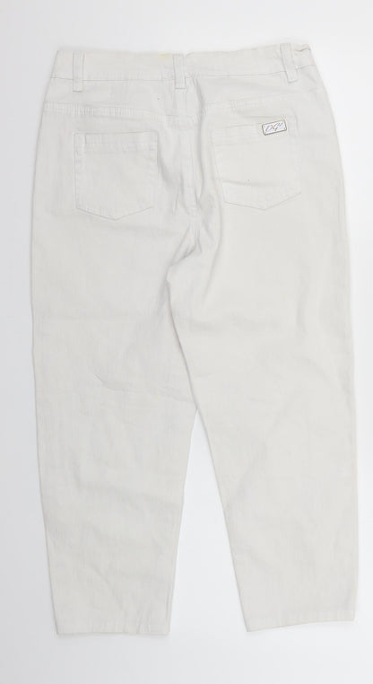 Dianne Gillman Womens White   Cropped Jeans Size 8 L20 in