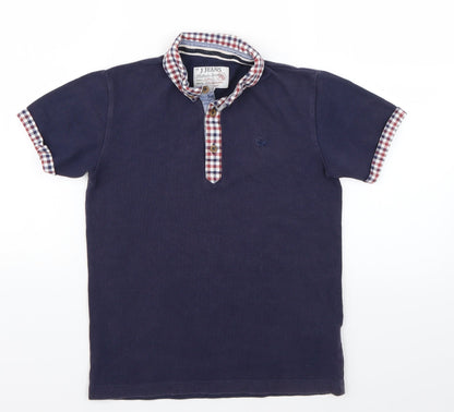 Debenhams Girls Blue Check  Basic Polo Size 9-10 Years