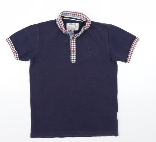 Debenhams Girls Blue Check  Basic Polo Size 9-10 Years