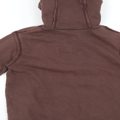 100% green Boys Brown Geometric  Pullover Hoodie Size 10 Years