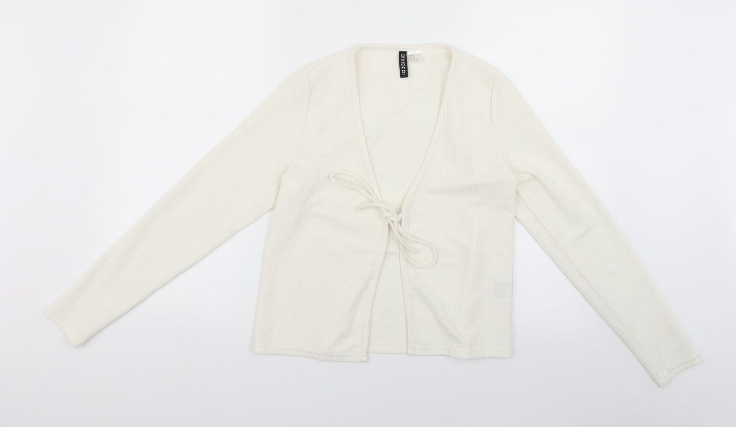 Womens UK Size M Divided Beige Cardigan Jumper