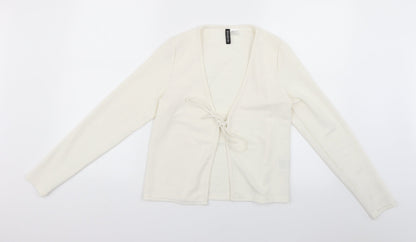 Womens UK Size M Divided Beige Cardigan Jumper