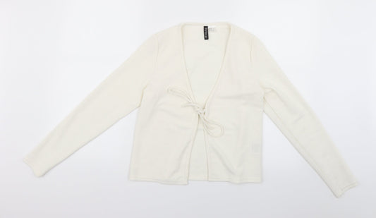 Womens UK Size M Divided Beige Cardigan Jumper