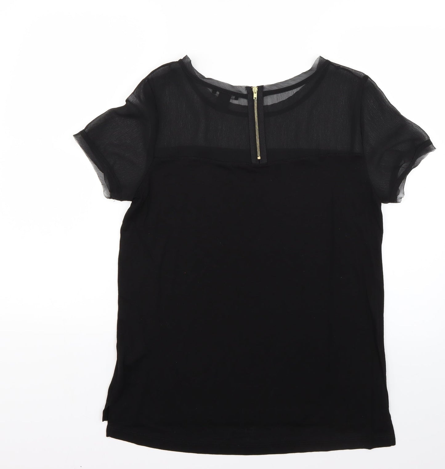 Womens UK Size M H&M Black Basic Blouse