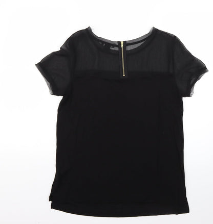 Womens UK Size M H&M Black Basic Blouse
