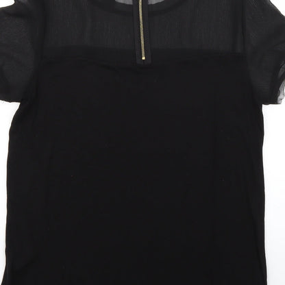 Womens UK Size M H&M Black Basic Blouse