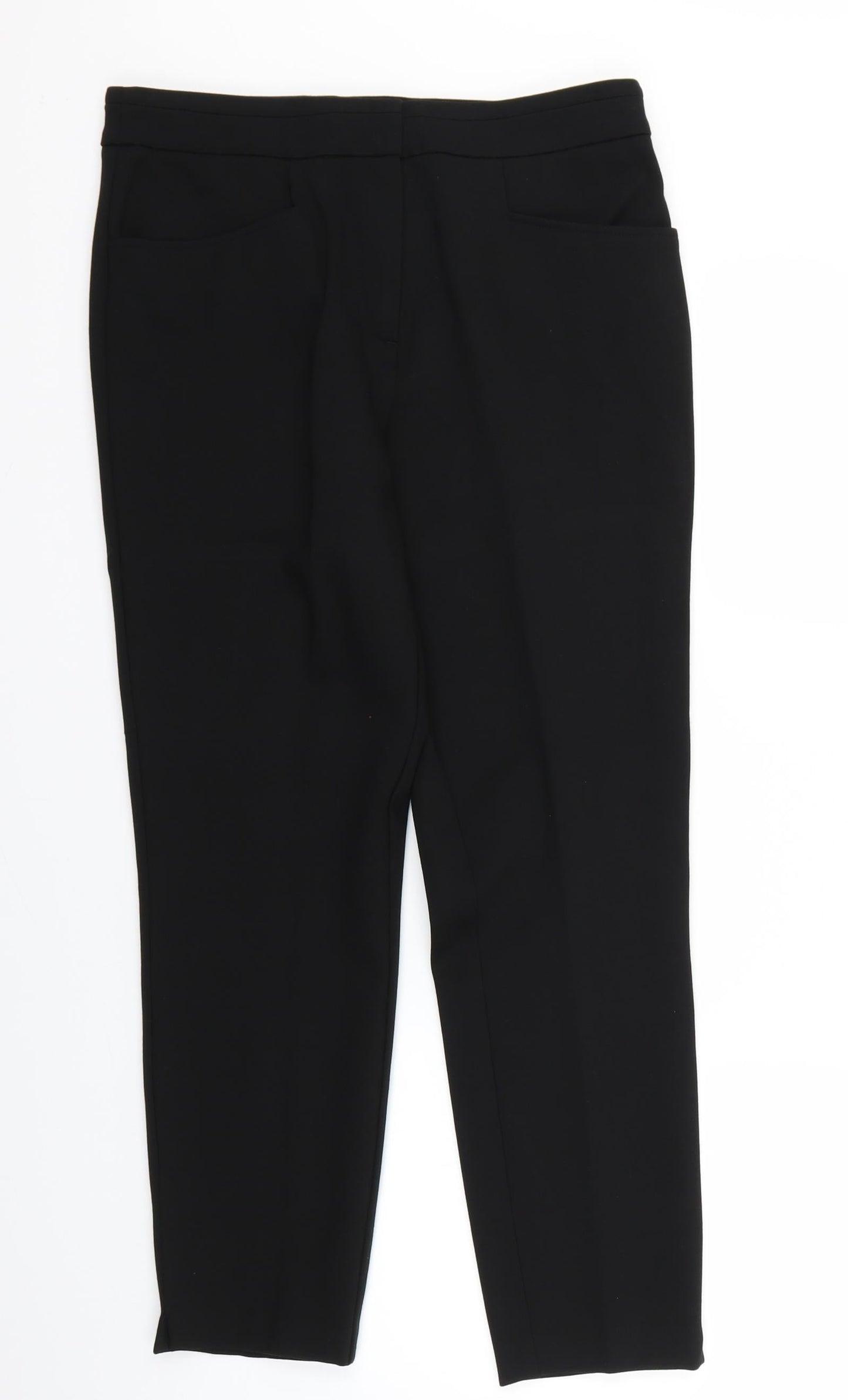 Soon Womens Black   Chino Trousers Size 12 L23 in