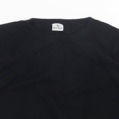 TU Girls Black   Pullover Jumper Size 7 Years