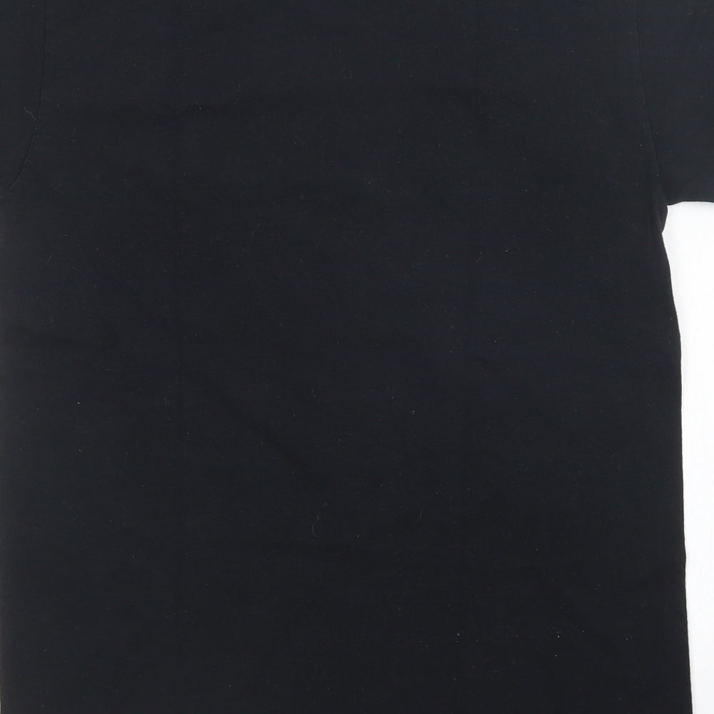 Womens UK Size S Topshop Black Basic T-Shirt