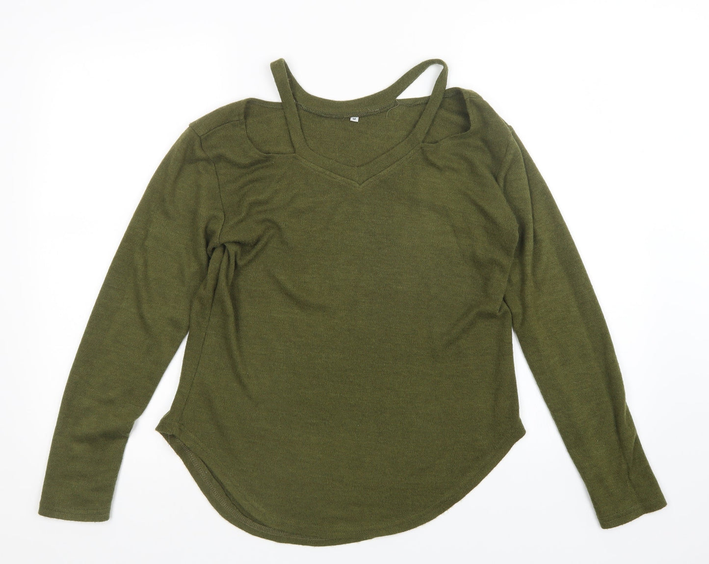 Womens UK Size M Preworn Green Pullover Jumper