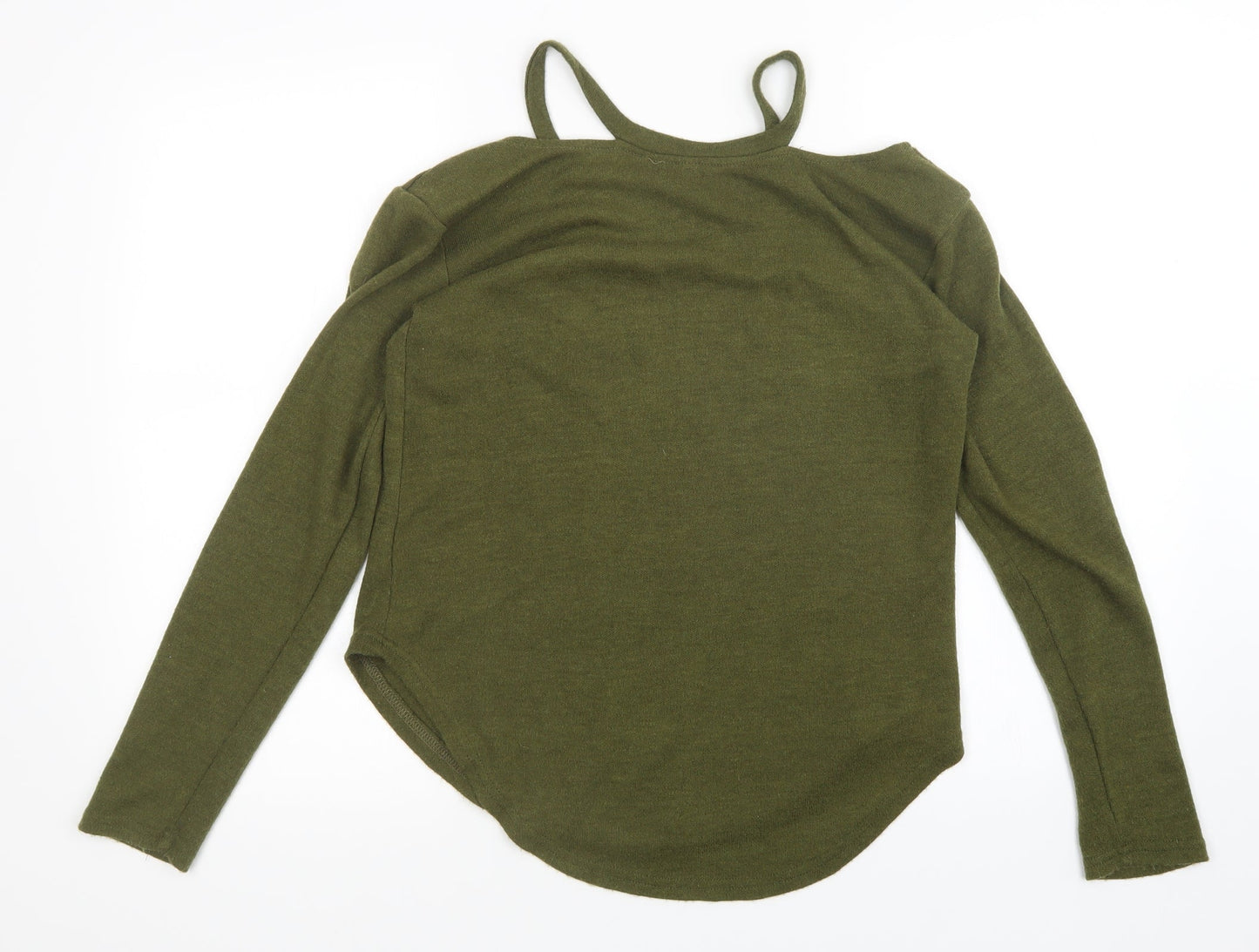 Womens UK Size M Preworn Green Pullover Jumper