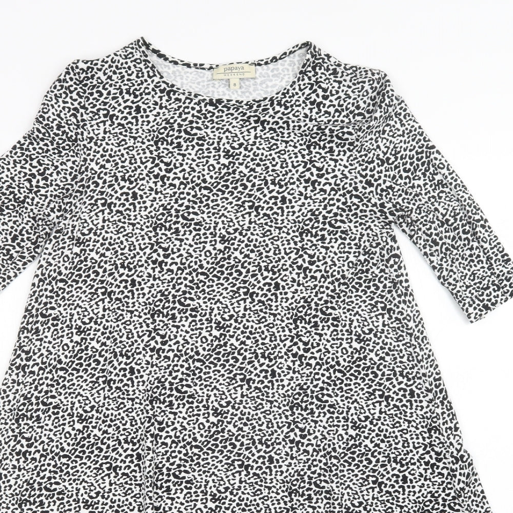 Papaya Womens Multicoloured Animal Print  A-Line  Size 8