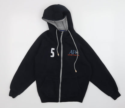 papini Mens Black   Full Zip Hoodie Size XS