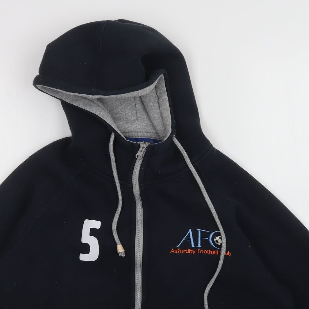 papini Mens Black   Full Zip Hoodie Size XS