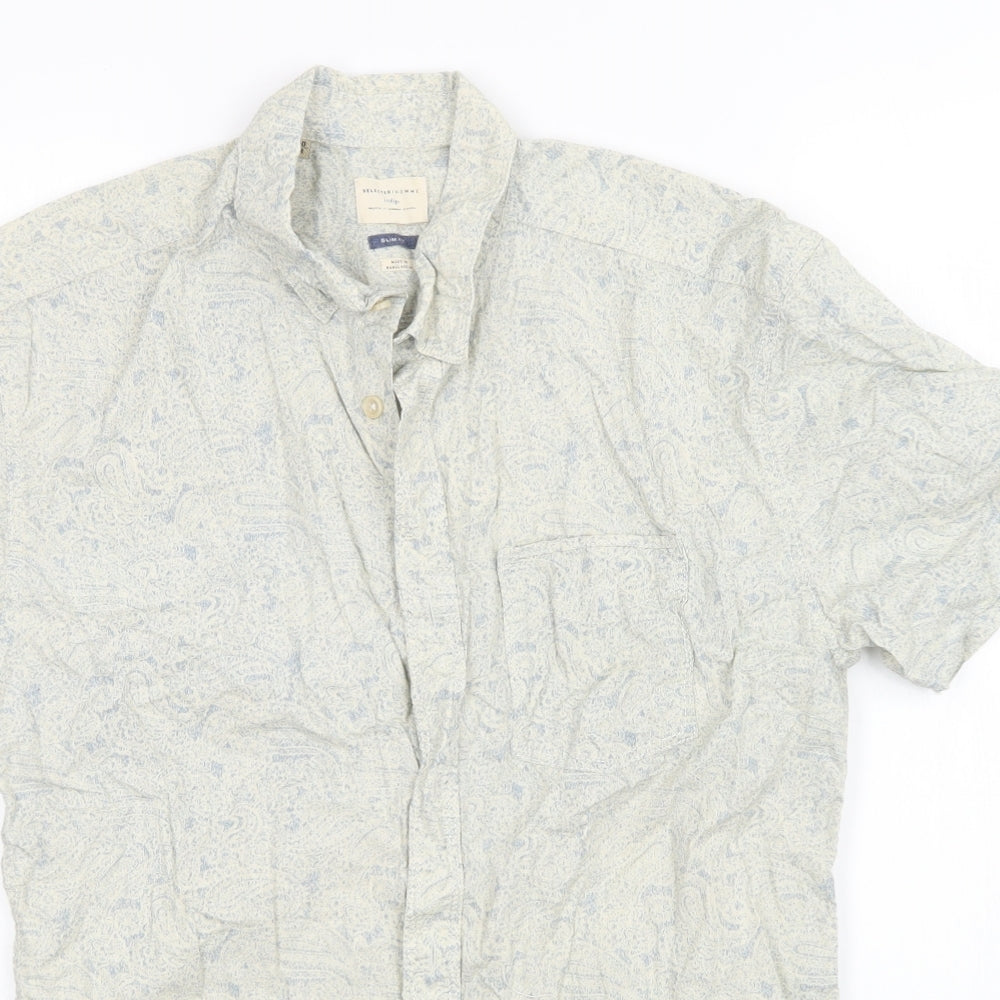 Womens UK Size M Selected Homme Multicoloured Basic Button-Up