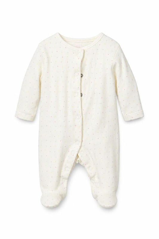 Earlydays Girls White Polka Dot  Babygrow One-Piece Size Newborn