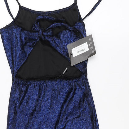 PRETTYLITTLETHING Womens Blue   Pencil Dress  Size 10
