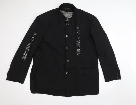 Shortes London Mens Black   Jacket Suit Jacket Size 40
