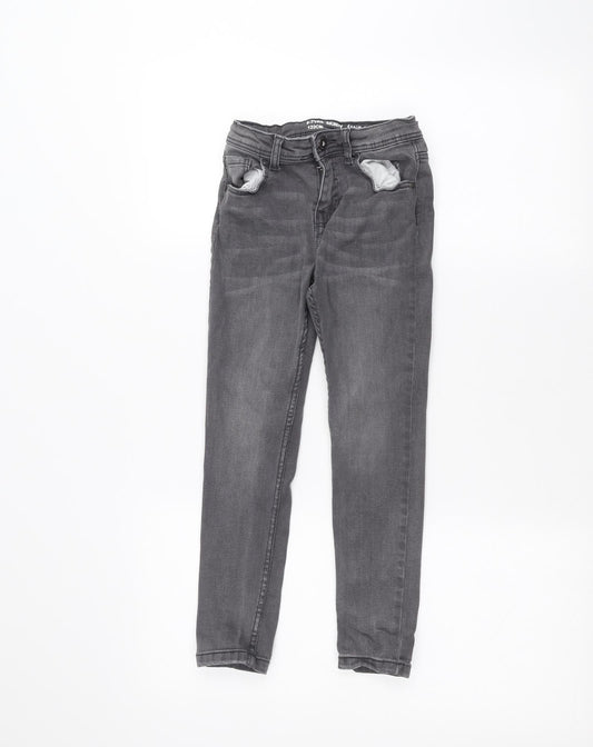 Denim & Co. Girls Grey   Skinny Jeans Size 6-7 Years