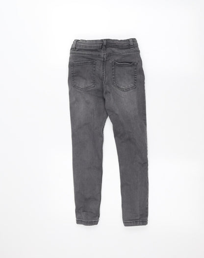 Denim & Co. Girls Grey   Skinny Jeans Size 6-7 Years