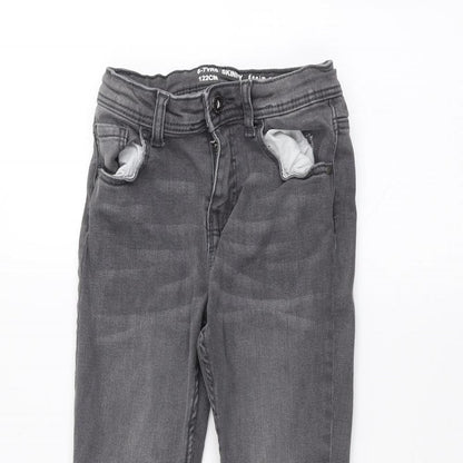 Denim & Co. Girls Grey   Skinny Jeans Size 6-7 Years