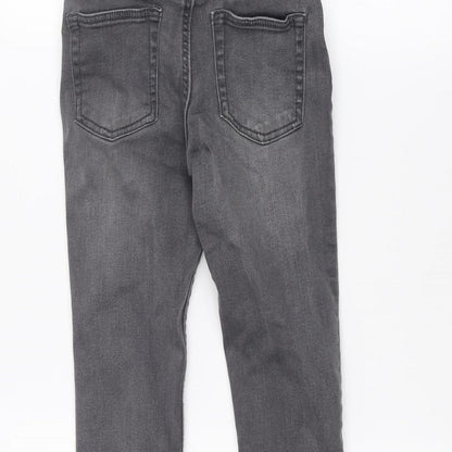 Denim & Co. Girls Grey   Skinny Jeans Size 6-7 Years