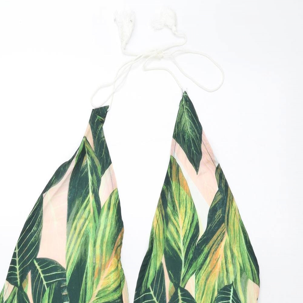 Womens UK Size S Zaful Green Basic Blouse