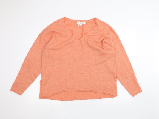 Womens UK Size S H&M Orange Pullover Jumper