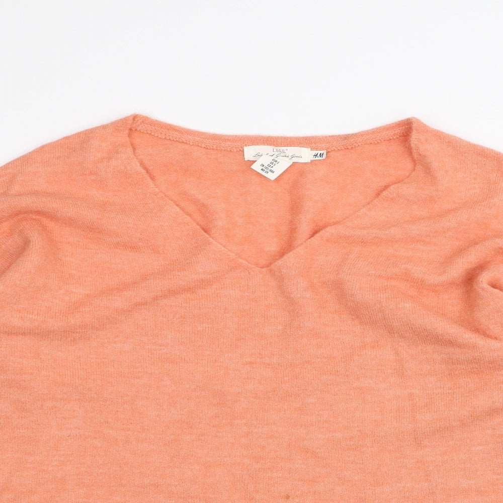 Womens UK Size S H&M Orange Pullover Jumper