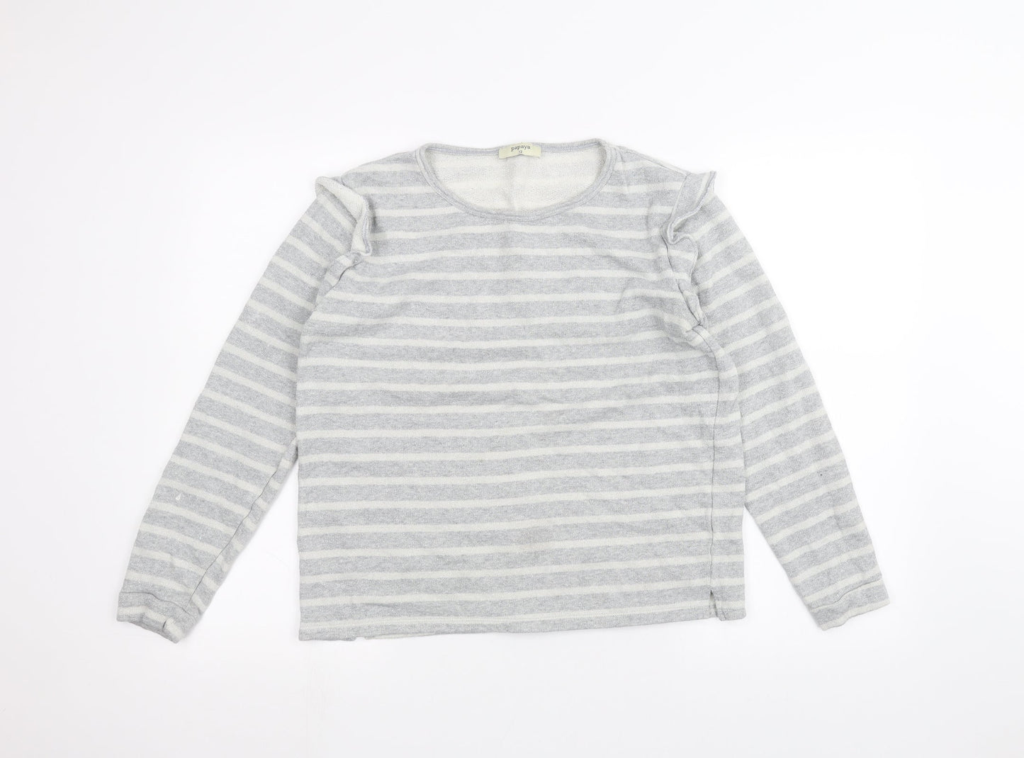 Womens UK Size 12 Papaya Grey Pullover Jumper