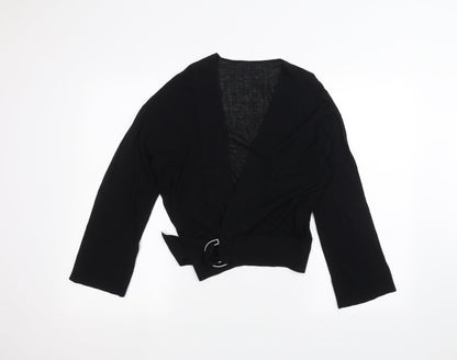 Womens UK Size M Preworn Black Cardigan Jumper