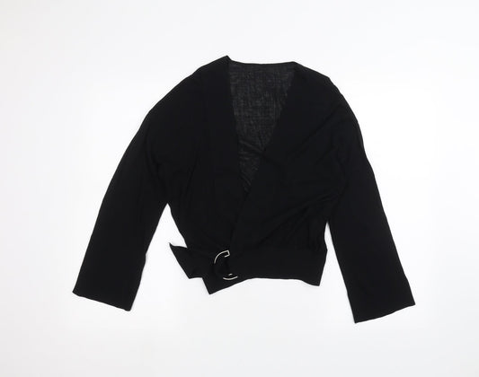 Womens UK Size M Preworn Black Cardigan Jumper