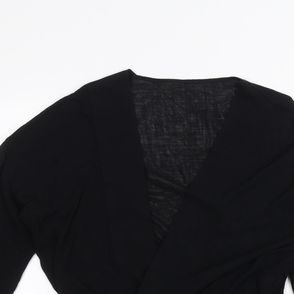 Womens UK Size M Preworn Black Cardigan Jumper