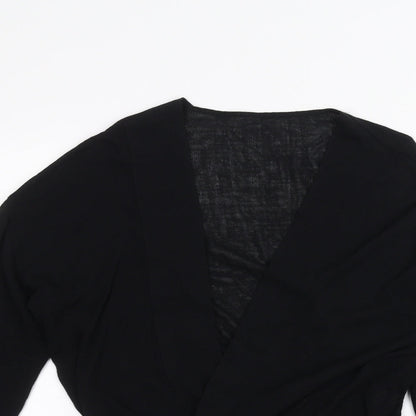 Womens UK Size M Preworn Black Cardigan Jumper