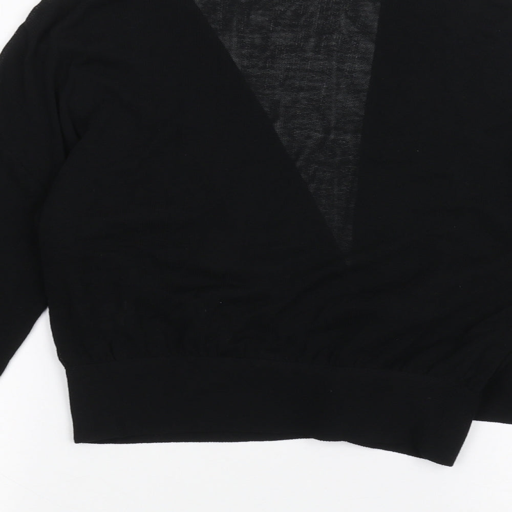 Womens UK Size M Preworn Black Cardigan Jumper