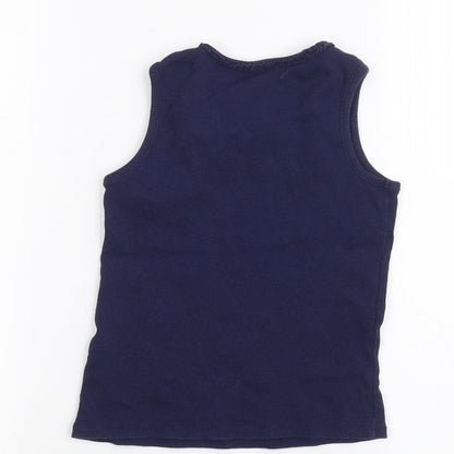 George Girls Blue   Basic T-Shirt Size 7-8 Years