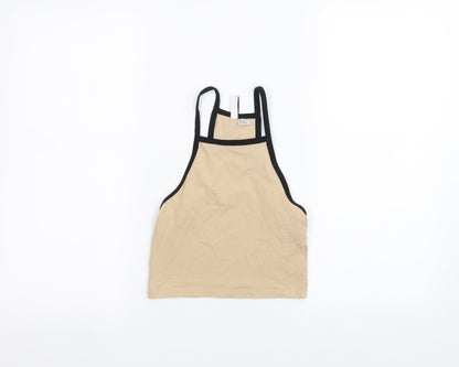 Womens UK Size XS H&M Brown Basic Tank