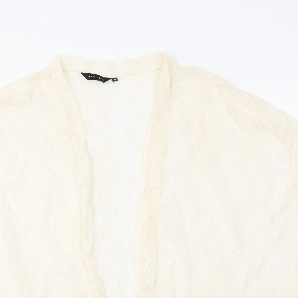Womens UK Size M New Look Ivory Cardigan Jumper