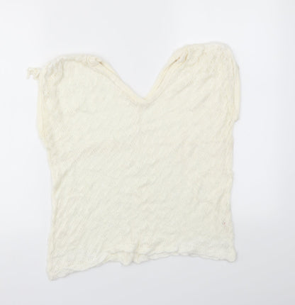 Womens UK Size M Preworn White Basic Blouse