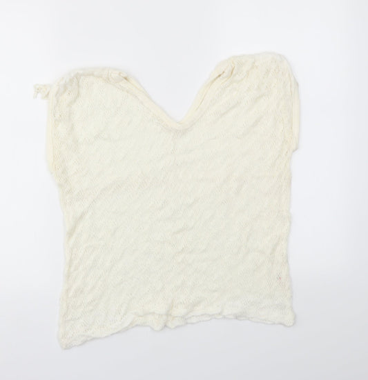 Womens UK Size M Preworn White Basic Blouse