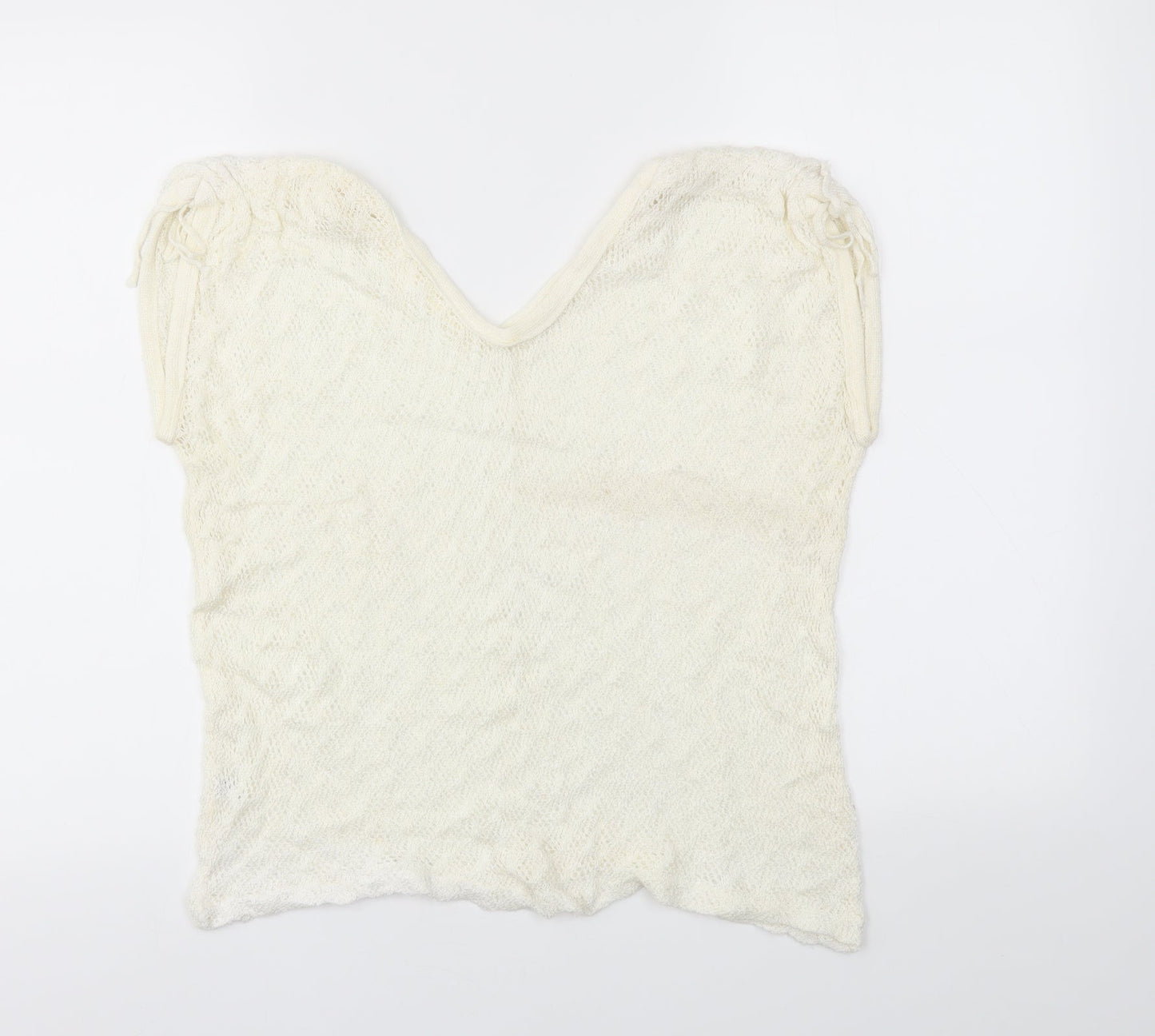 Womens UK Size M Preworn White Basic Blouse