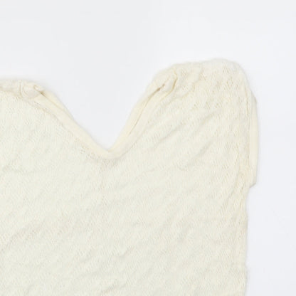Womens UK Size M Preworn White Basic Blouse