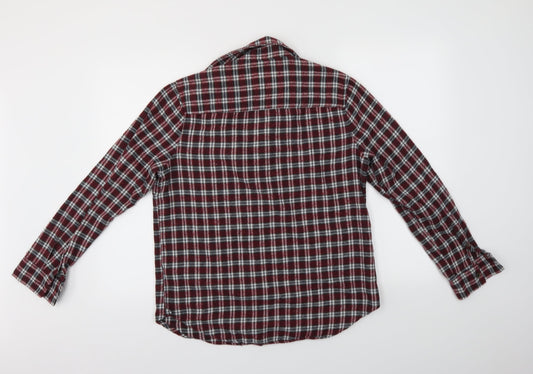 Mens UK Size L Jachs MFG Red  Button-Up Long Sleeve Casual Shirt