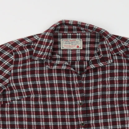 Mens UK Size L Jachs MFG Red  Button-Up Long Sleeve Casual Shirt
