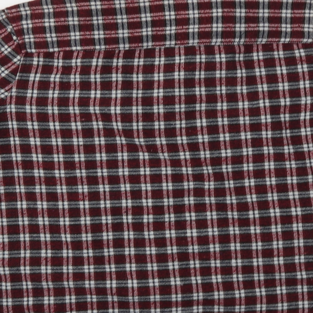 Mens UK Size L Jachs MFG Red  Button-Up Long Sleeve Casual Shirt
