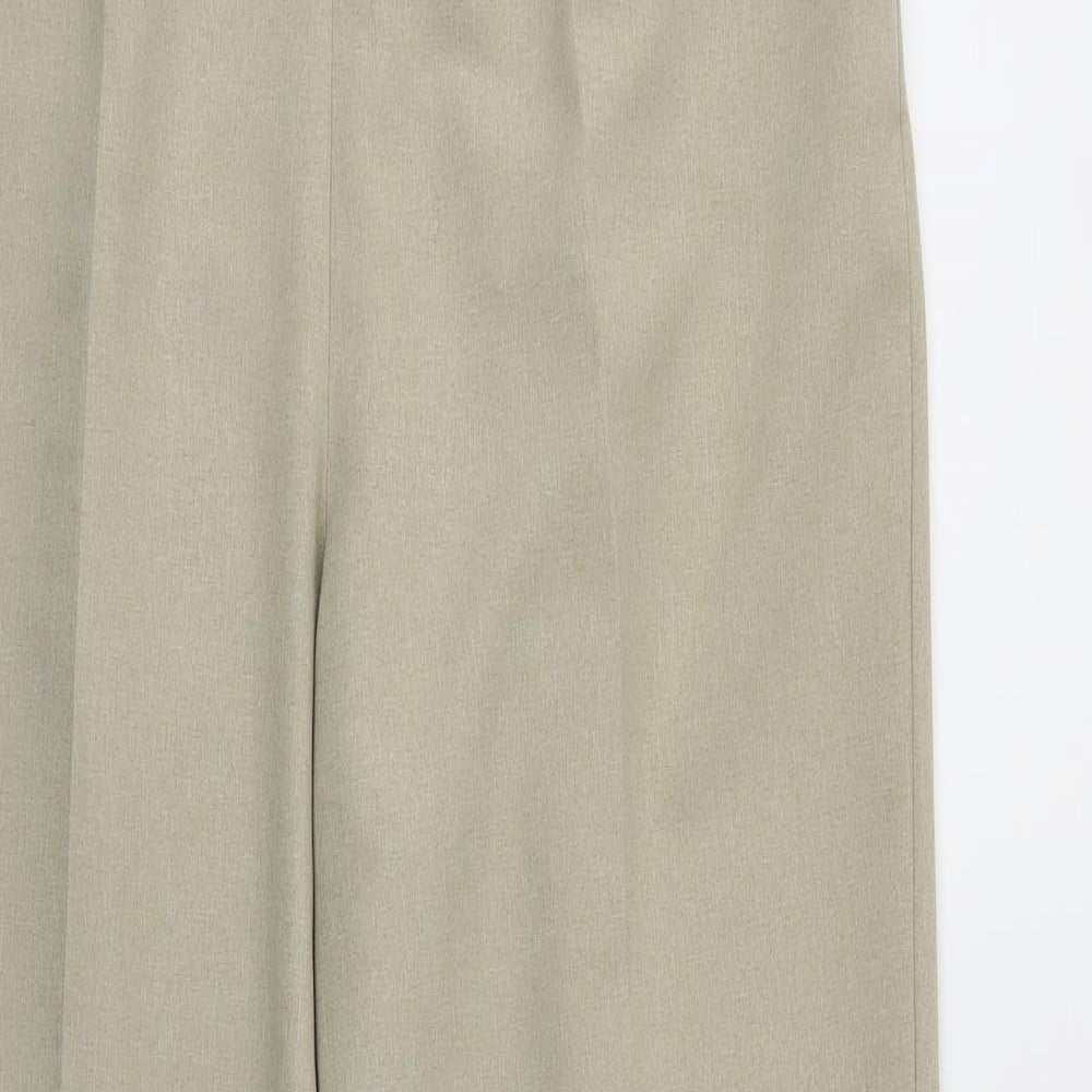 BM Womens Beige   Trousers  Size 16 L29 in - Elastic Waist Band