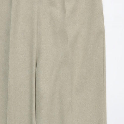 BM Womens Beige   Trousers  Size 16 L29 in - Elastic Waist Band