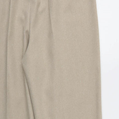 BM Womens Beige   Trousers  Size 16 L28 in - Elastic Waist Band